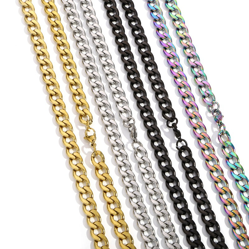 Stainless Steel Cuban Vacuum Color Retention Necklaces