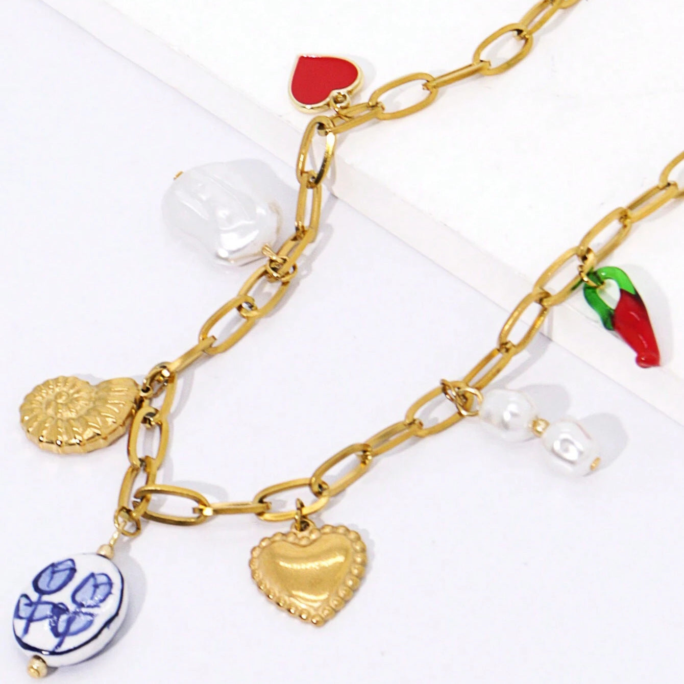 Women's Conch Ocean Style Heart-shaped Free Clavicle Necklaces