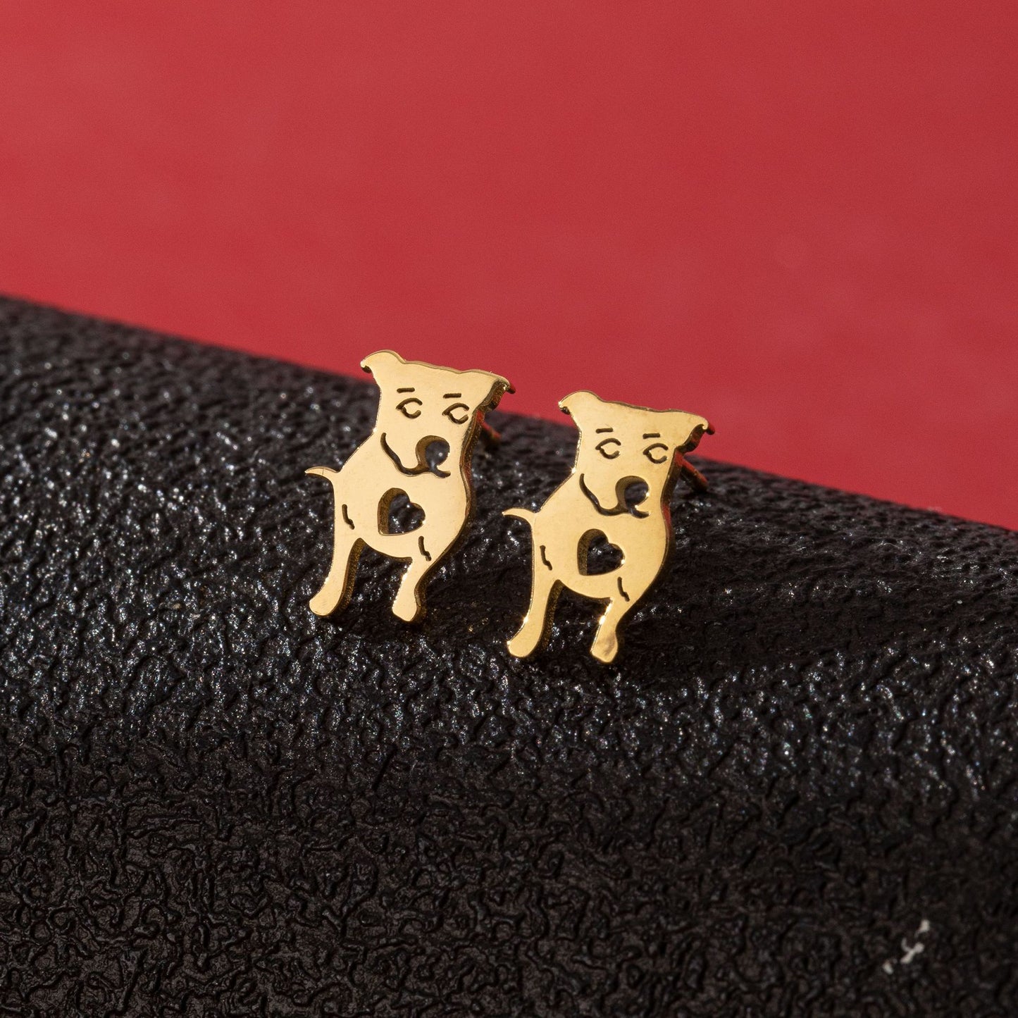 Stainless Steel Zodiac Puppy Style Small Earrings