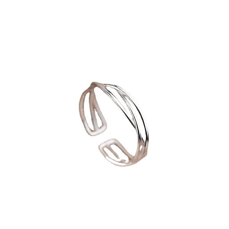 Women's Dual Layer Open-end Adjustable Creative Geometric Rings