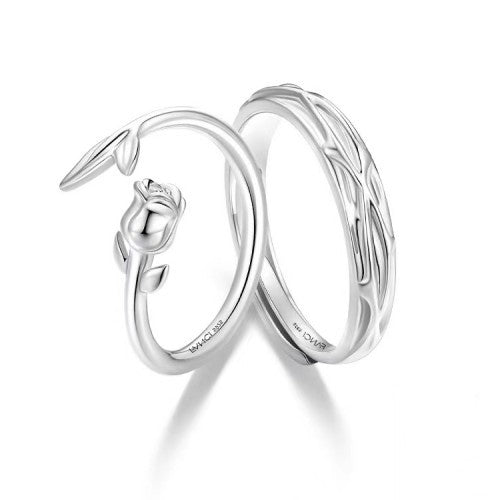 Women's & Men's Fan Home With Female Mobius Couple Fashion Simple Opening Rings