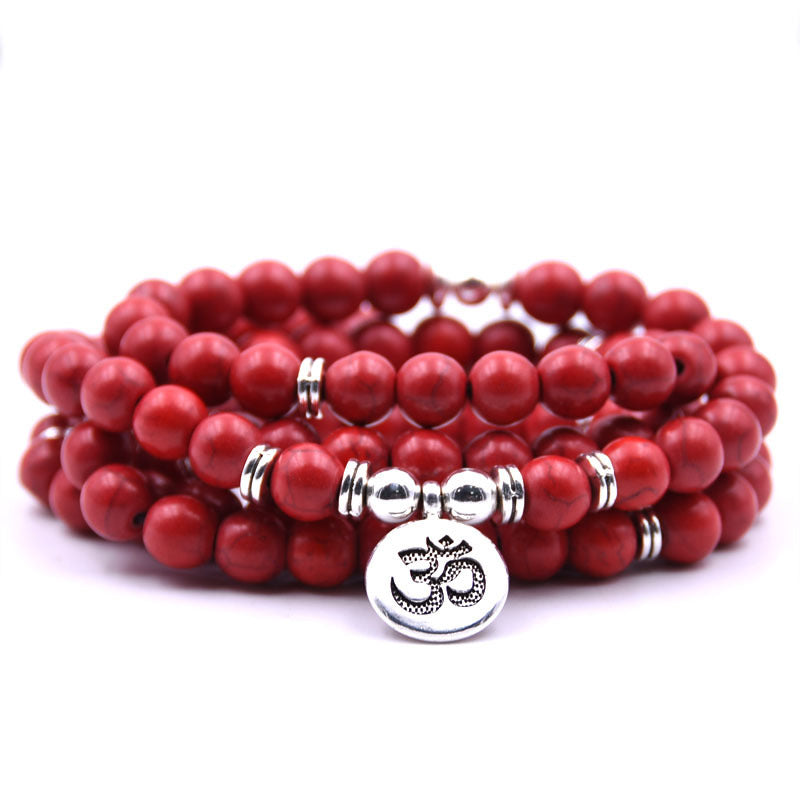 Women's Natural Stone Faith Inspirational Beads Elastic Bracelets