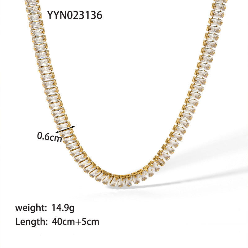 Women's Zircon Stainless Steel Special Interest Light Luxury Fashion Necklaces