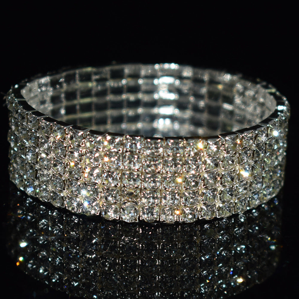 Durable Exaggerated Bridal Diamond Full Stretch Bracelets