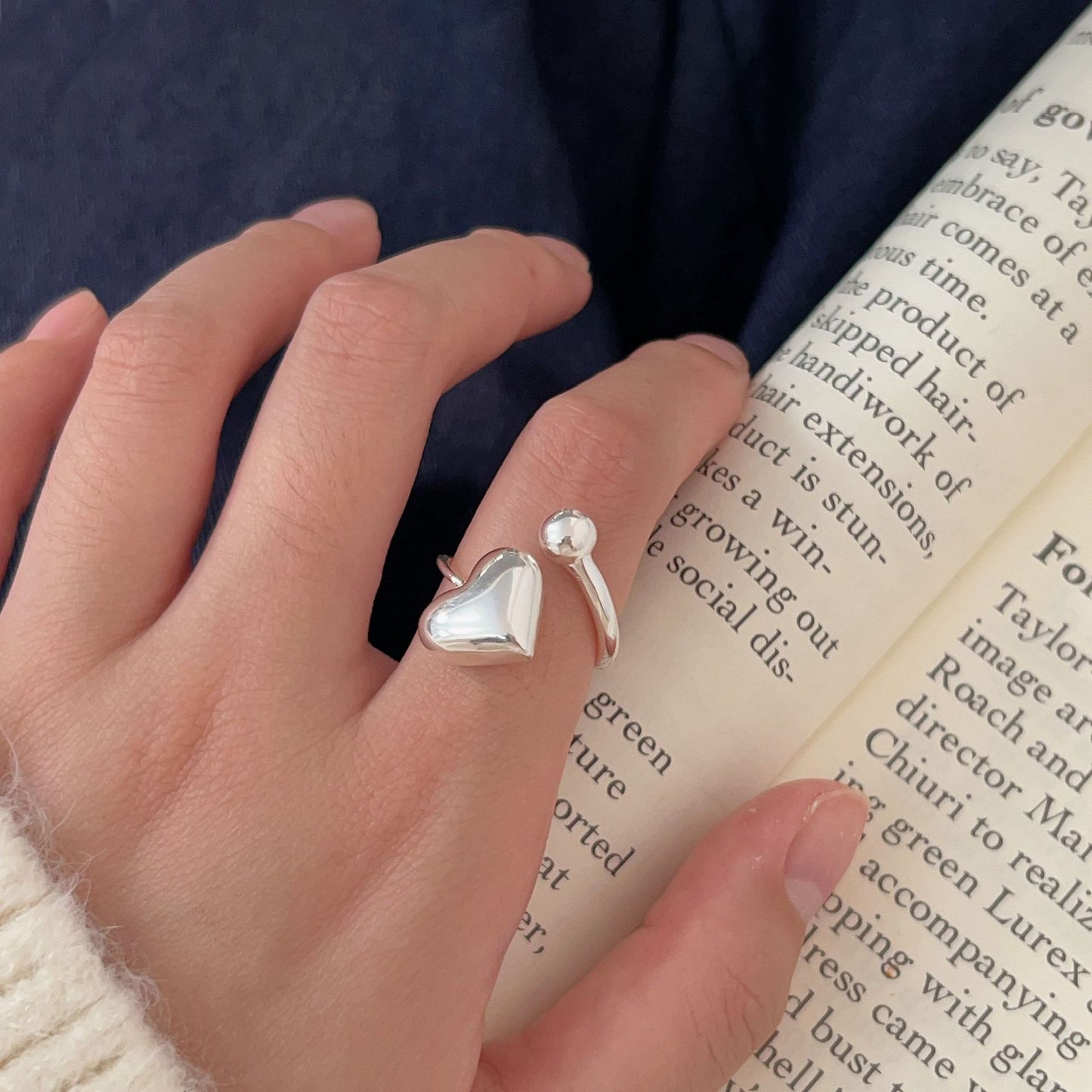 Sterling Sier Bow Female Minority Simple Mori Rings