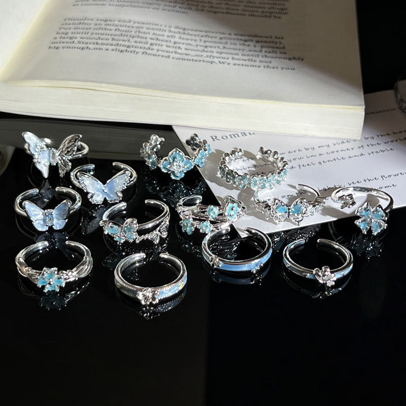 Flower Light Luxury Temperament Female Niche Summer Unique Design Sense Ring