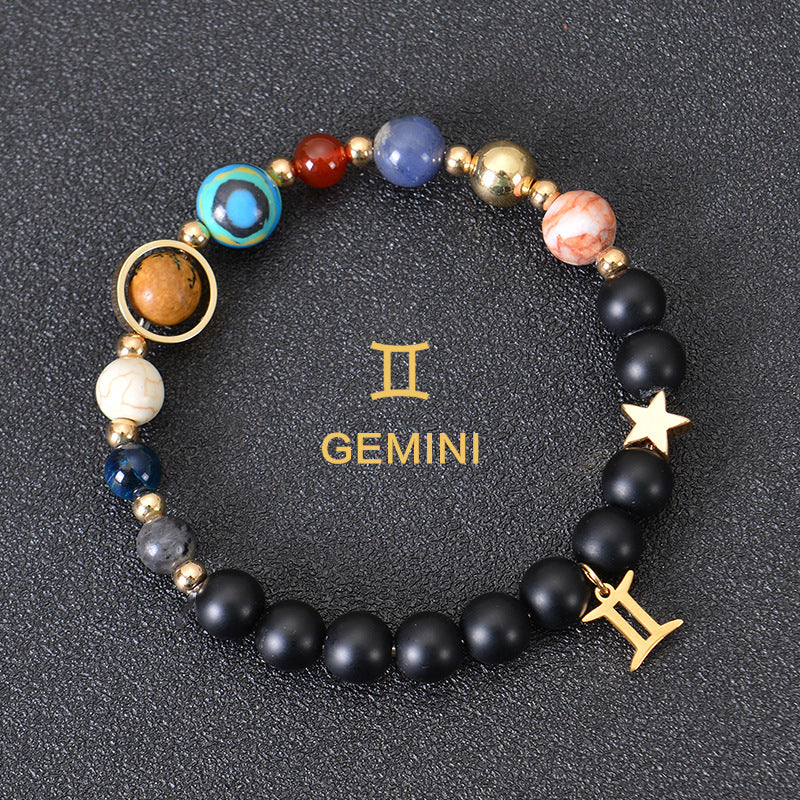 Planets Twee Constellations Frosted Stone Beaded Bracelets