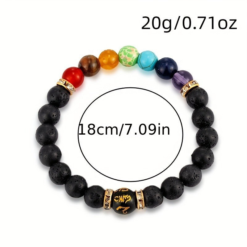 Women's & Men's Colorful Natural Stone Crystal Anxiety Relief Bracelets