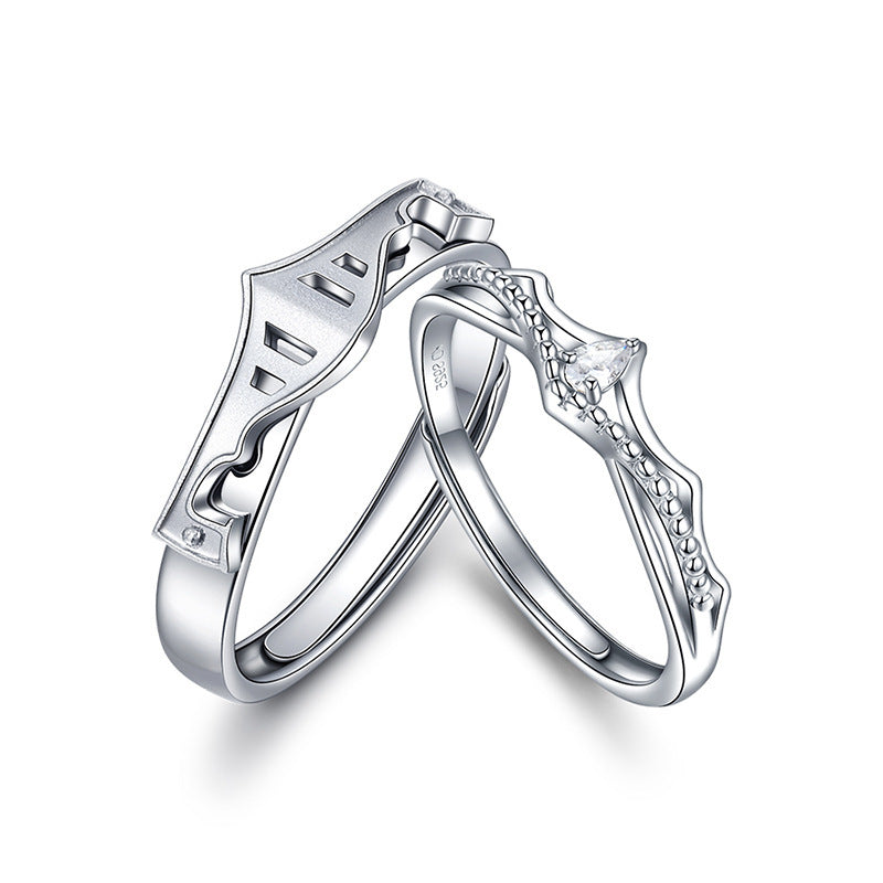 Women's & Men's Knight Couple Simple Design One Pair Valentine's Day Rings