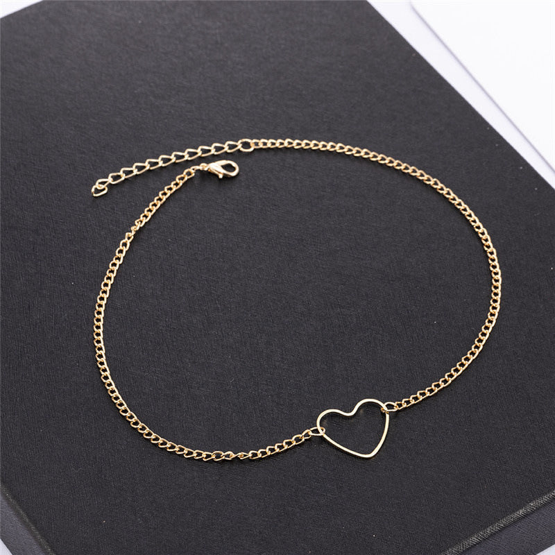 Women's Big Peach Heart Vintage Elegant Jewelry Necklaces