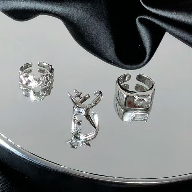 Design High-grade Cold Style Asterism Open Female Rings