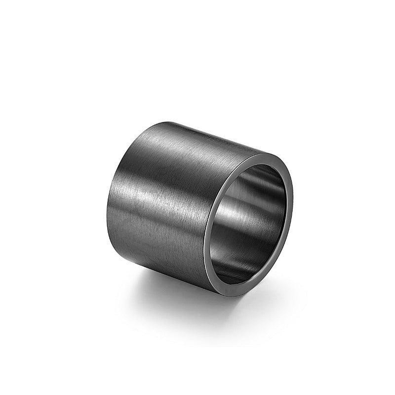 Men's Wide Titanium Steel Fashion Casual Plain Rings