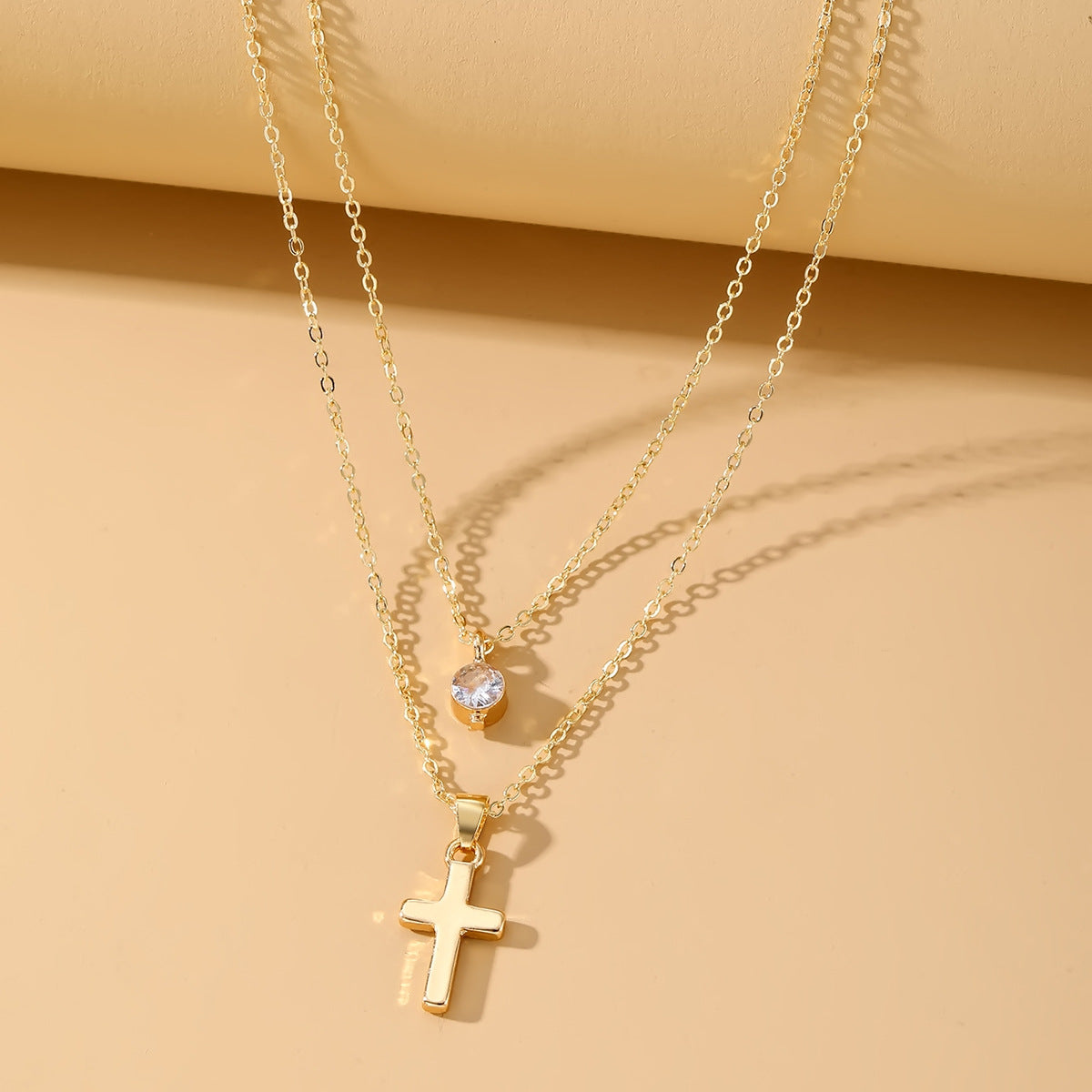 Artificial Short Pearl Creative Cross Retro Necklaces