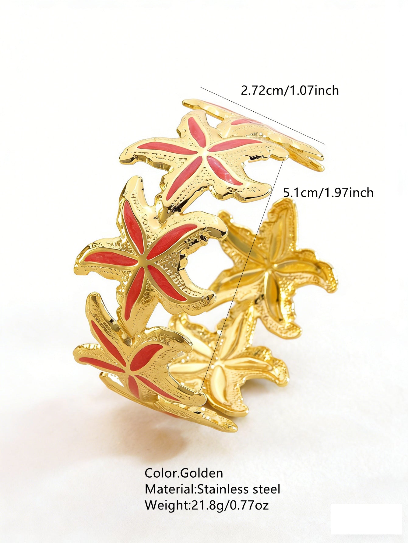Steel Oil Dripping Cherry Special Interest Light Luxury Flowers Openings Bracelet