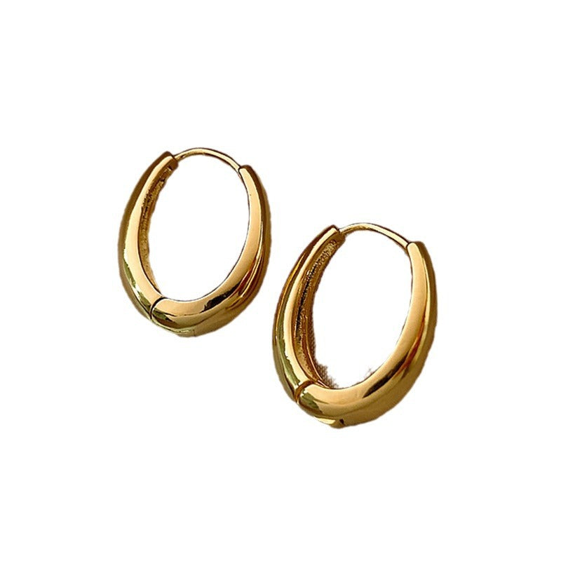 Affordable Luxury Style Female Geometric Ellipse Earrings