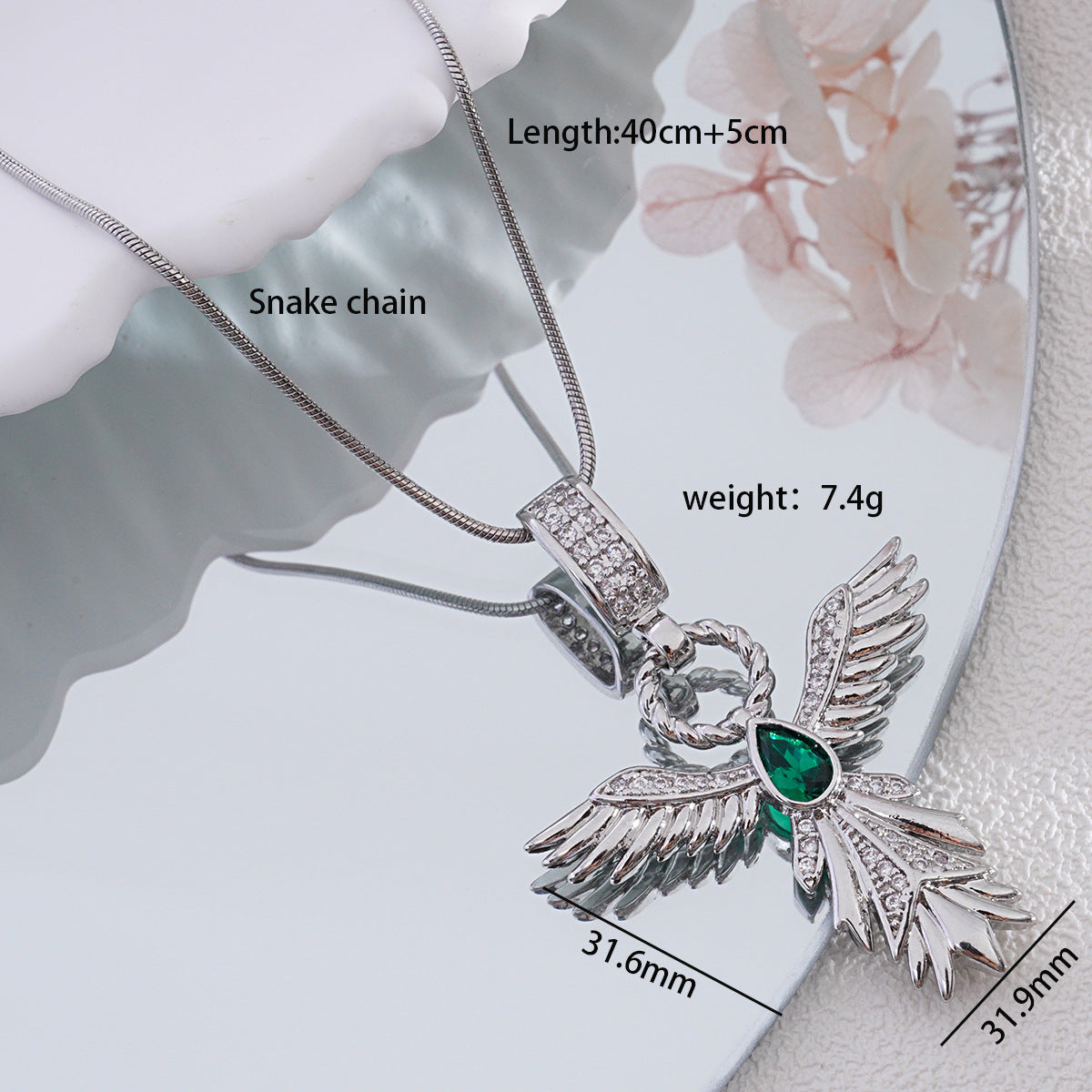 Women's & Men's Plated Sword Phoenix Wings For Jewelry Necklaces