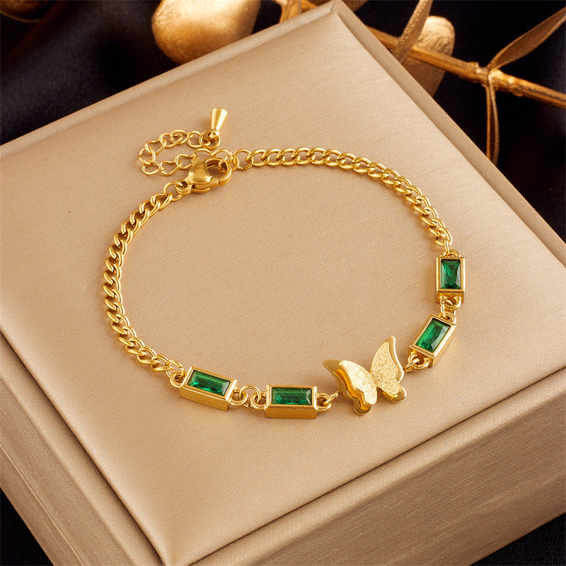 Design Light Luxury Temperament Gold-plated Butterfly Bracelets