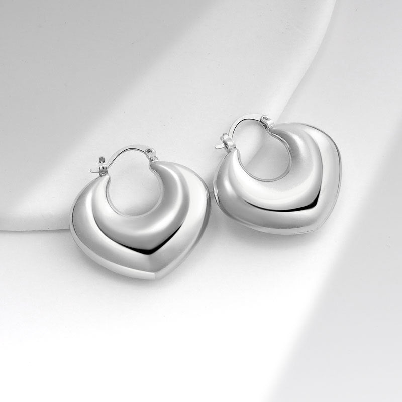 Shaped Tube Exaggerated Style Light Luxury Fashion Simple Niche Earrings