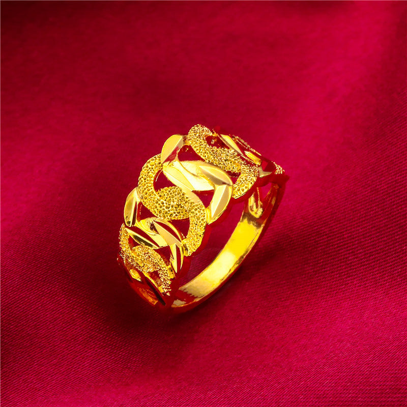 Vietnam Placer Gold Female Fashion Jewelry Rings