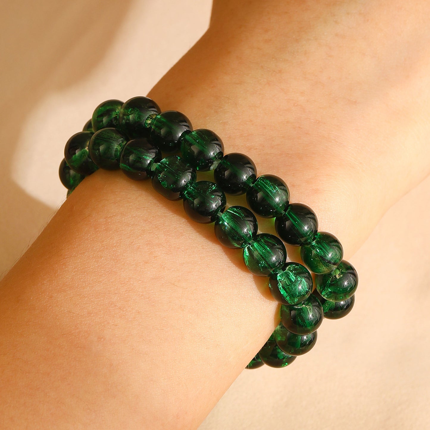 Color Jade Broken Crystal String Beads Bracelets