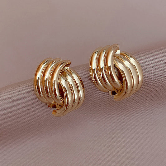 Women's Metal Geometric Staggered Sier Fashion Simple Rings