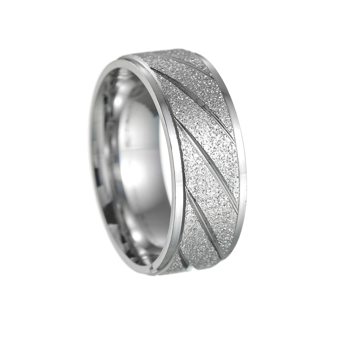 Men's Titanium Steel Ornament Outdoor Wedding Sand Rings