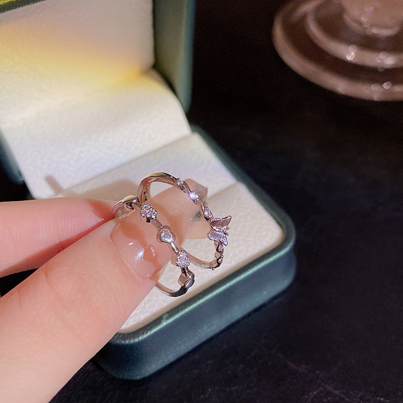 Style Retro Set Female Niche High-grade Rings