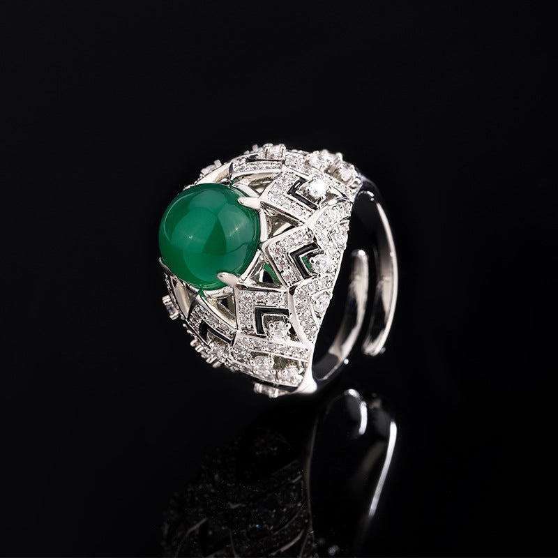 Women's Luxury Elegant Imitation Royal Blue Red Barklyite Rings