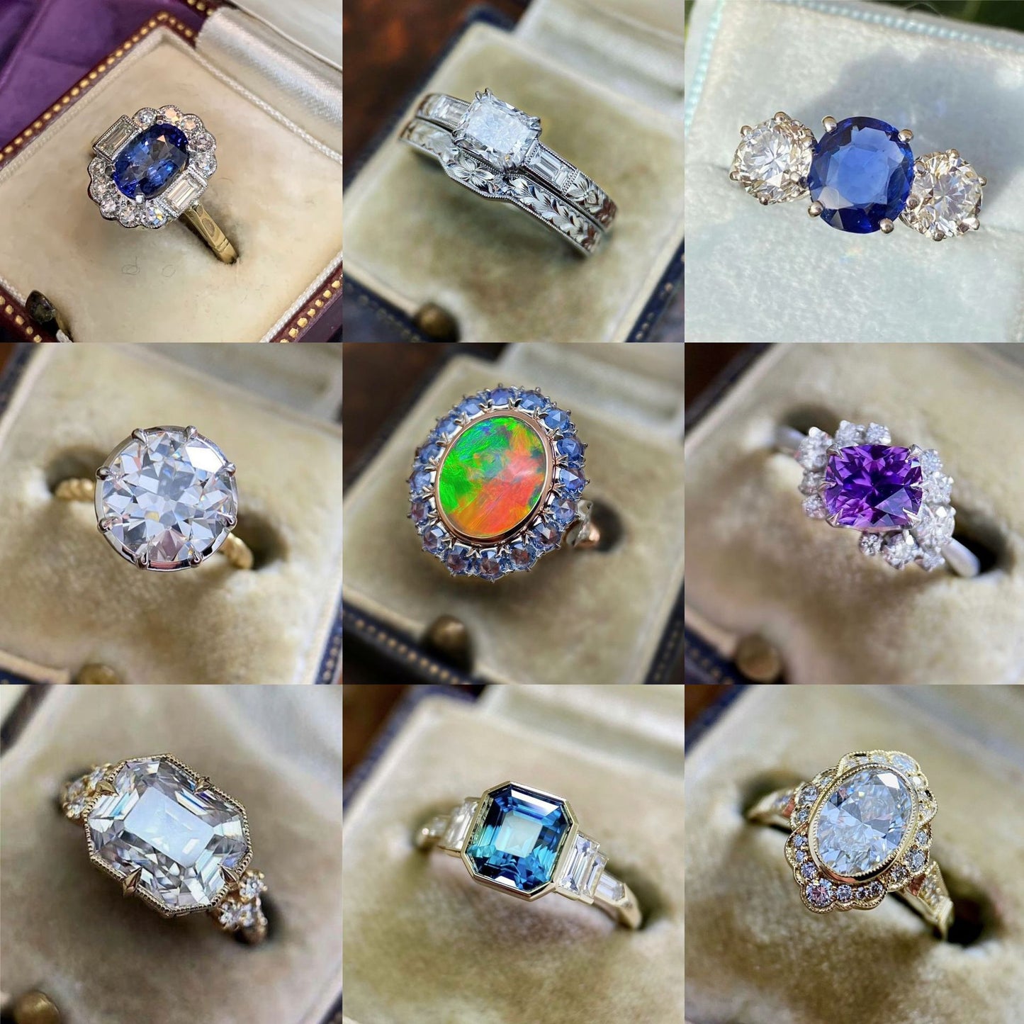 Women's Stylish Colored Diamond Engagement Holiday Gift Ring