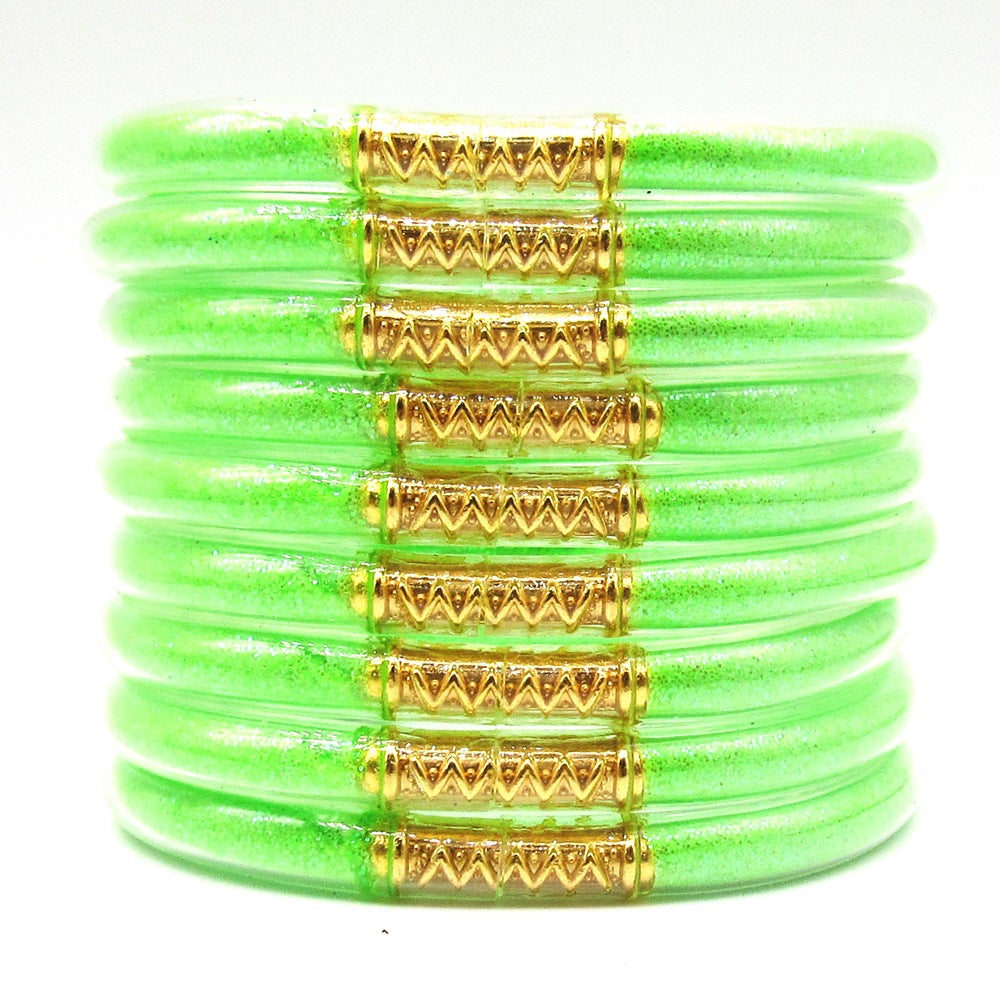 Women's Powder Combination Of Three Shiny Candy Color Bracelet