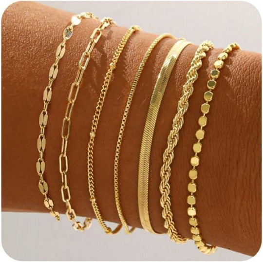 Women's Bohemian Minimalist Metal Chain Suit Simple Bracelets