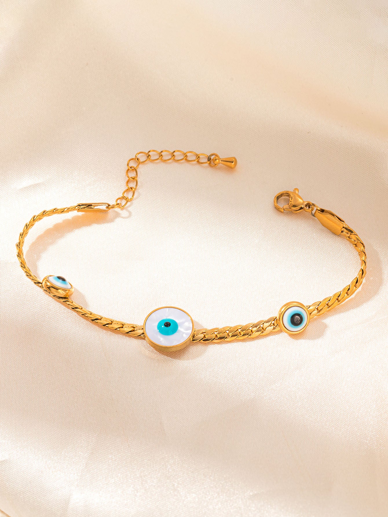 Women's Stainless Steel Inlaid Turquoise Cuban Butterfly Vintage Love Bracelets