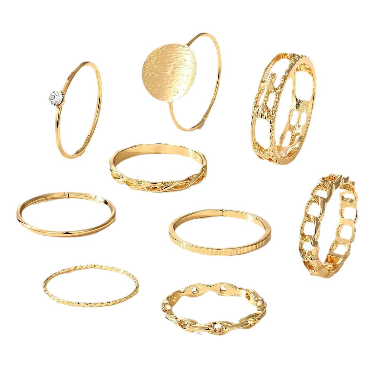 Joint Round Aircraft Twist With Diamond Suit Rings