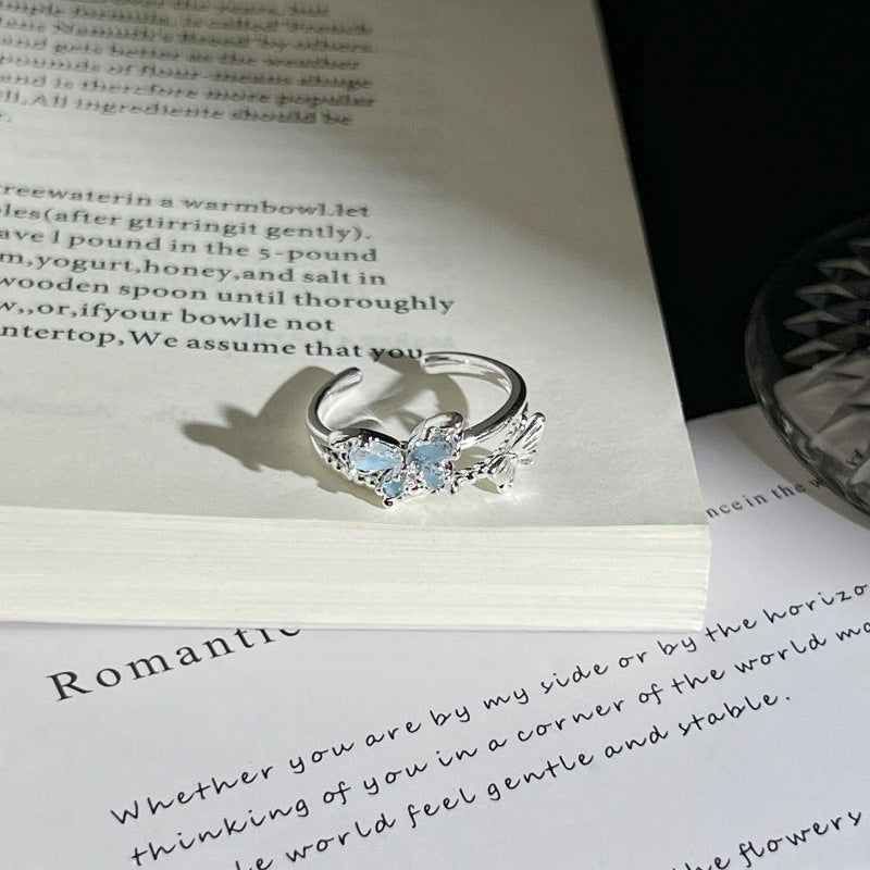 Flower Light Luxury Temperament Female Niche Summer Unique Design Sense Ring