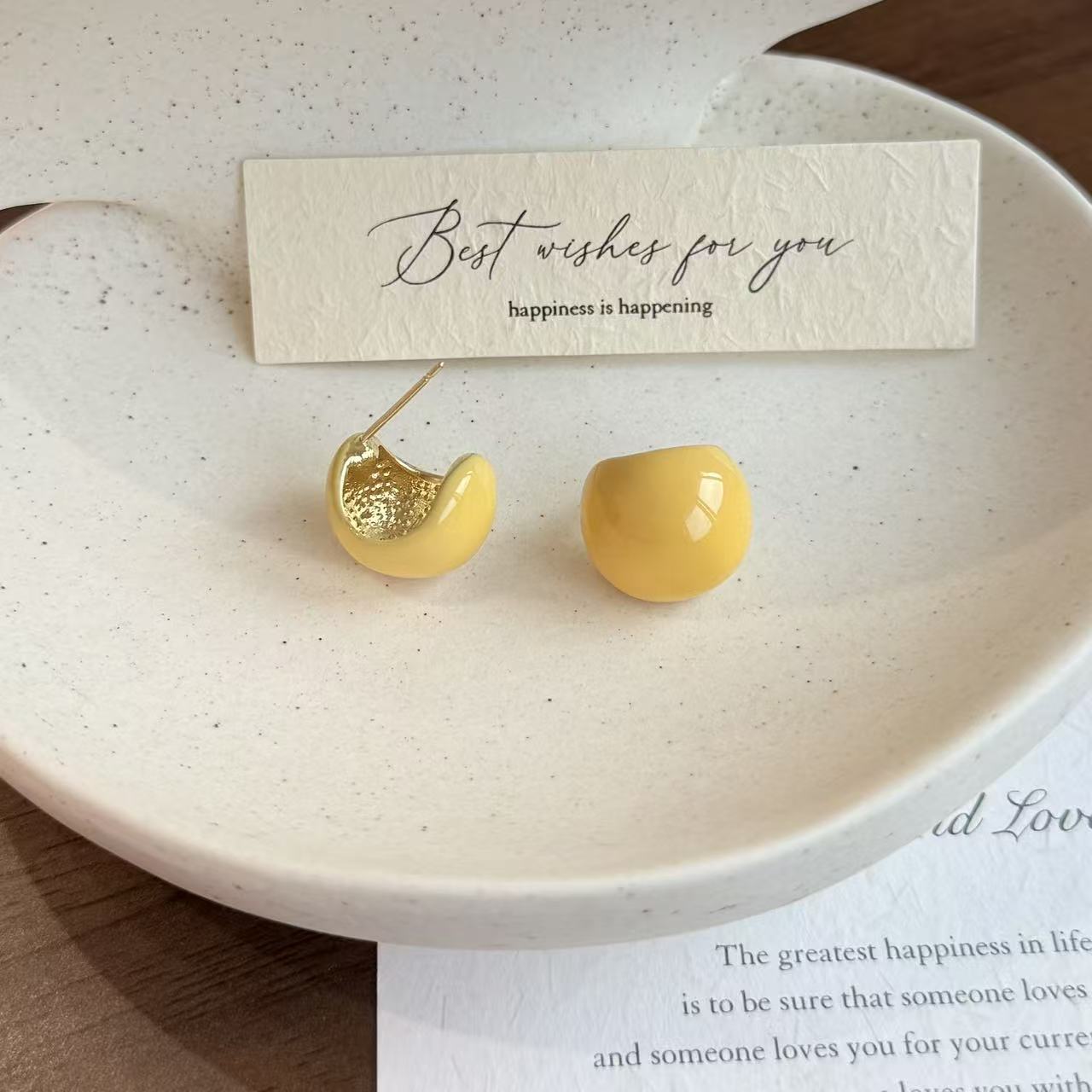 Women's Enamel Drop Oil Simple Summer Small Exquisite Stud Earrings