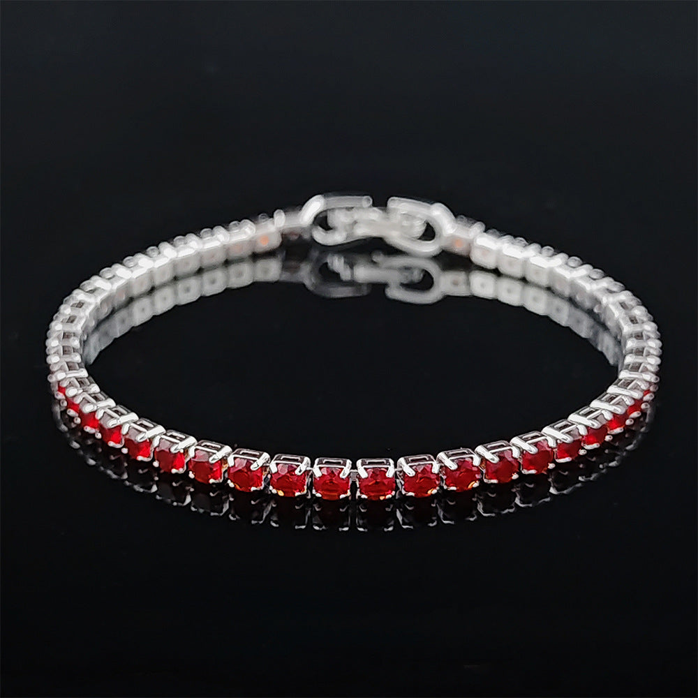 Hip Hop Tennis Zircon Female Full Bracelets