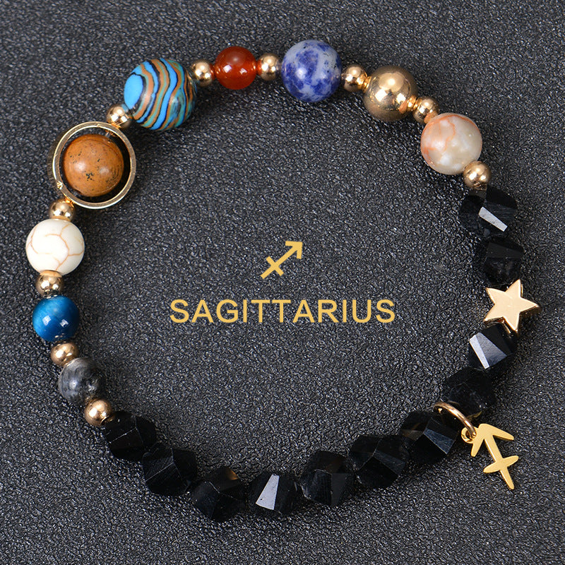 Planets Twee Constellations Frosted Stone Beaded Bracelets