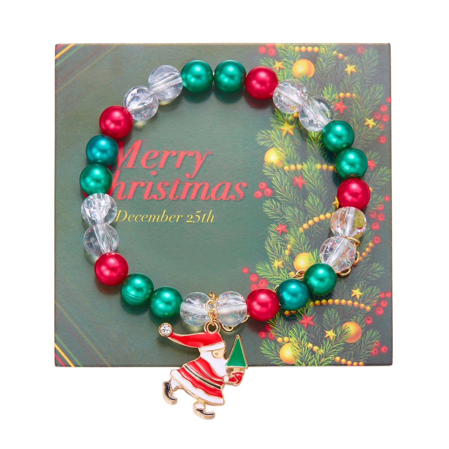 Hot Christmas Gift Beaded Letter Stretch Bracelets