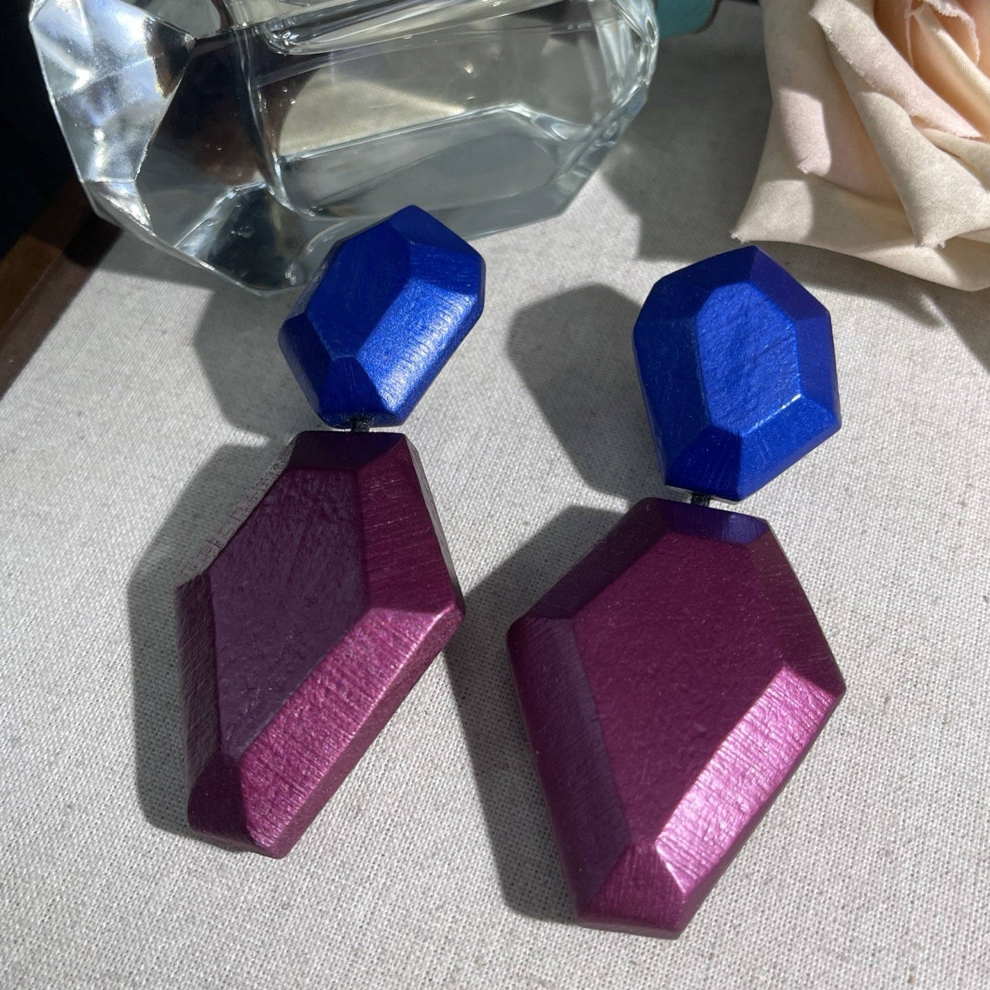 Mi Ebony Colorful Exquisite Ear Clip Niche Personality Earrings