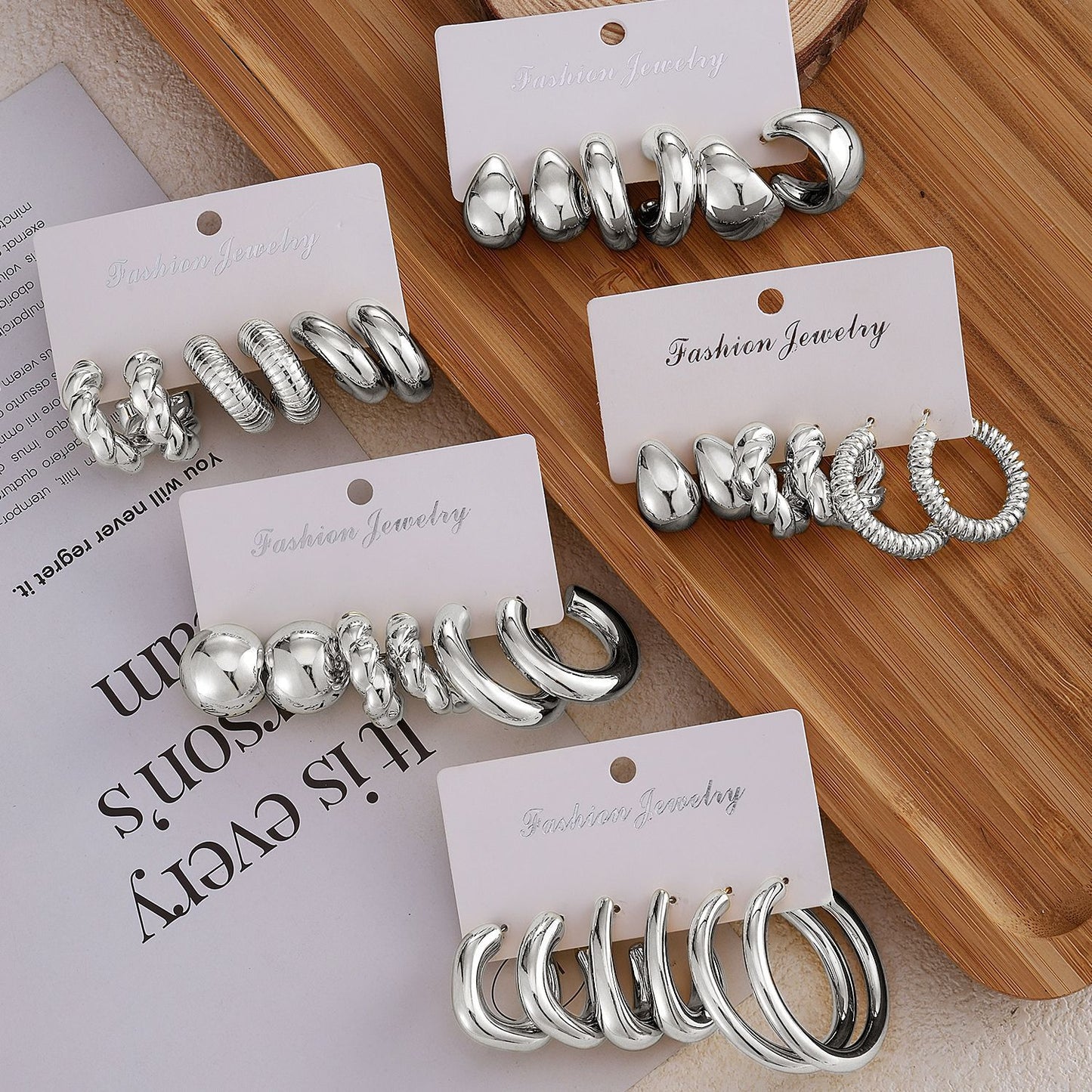 Creative Fashion Flattering Electroplated Shaped Twist Earrings