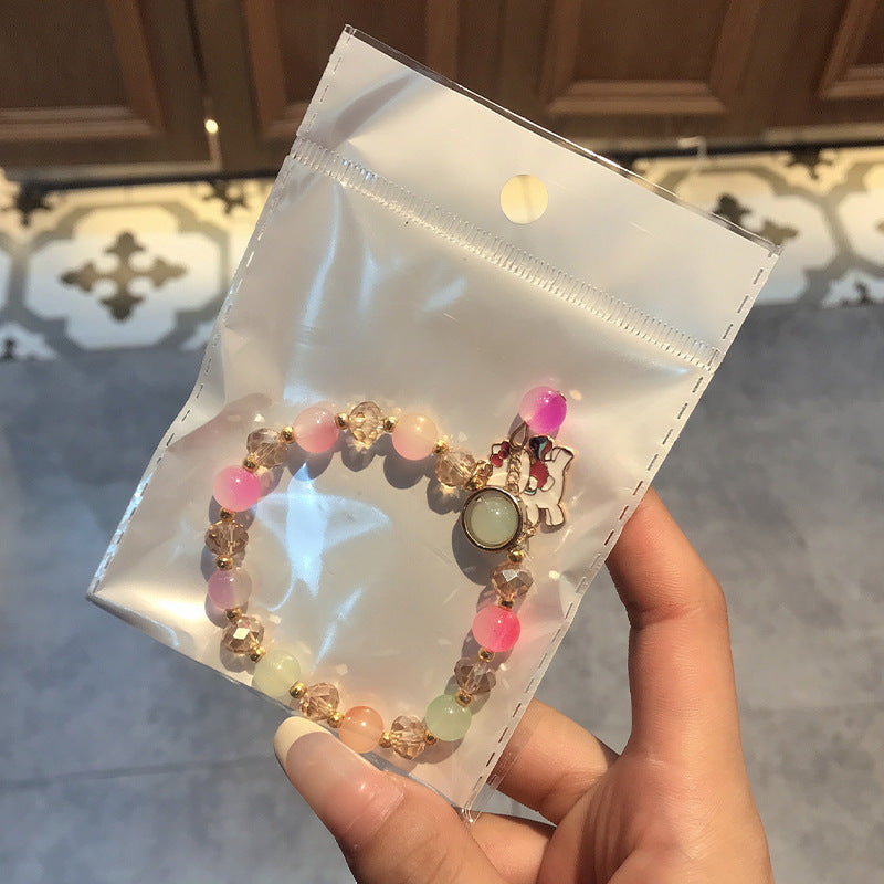 Children's Hot Flower Glazed Handmade Beaded Cartoon Bracelets