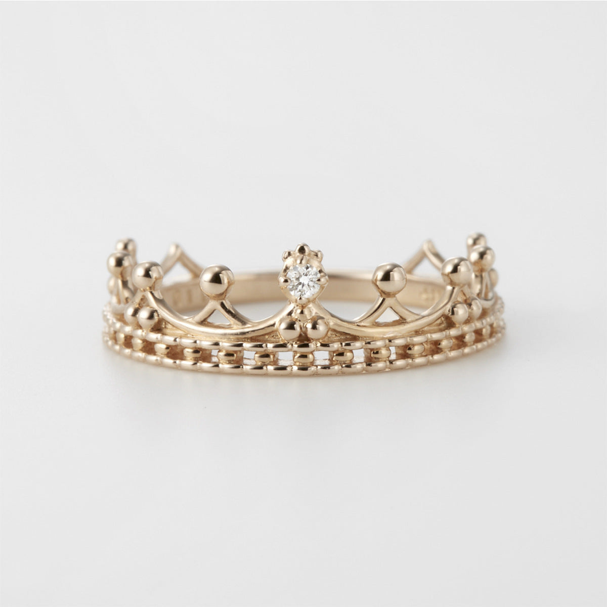 Crown Zircon Sterling Sier Gold Plated Retro Rings