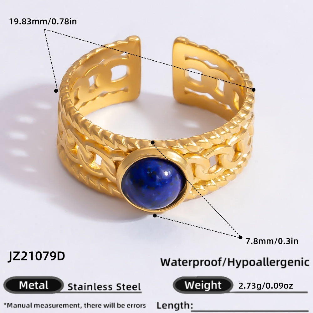 Stone Light Luxury Retro Niche High-grade Rings