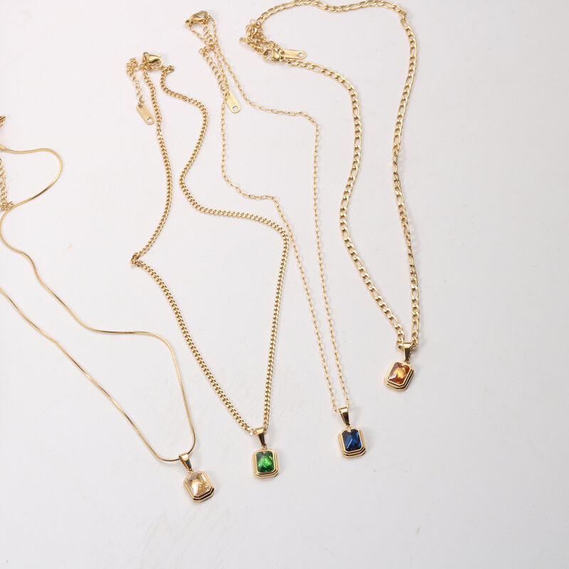 Female Gold Plated Hip Hop Couple Necklaces