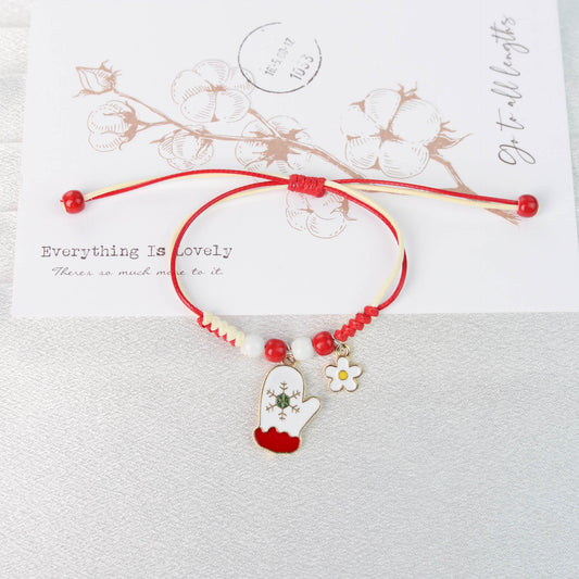 Glamorous Fashion Christmas Woven Santa Claus Bracelets