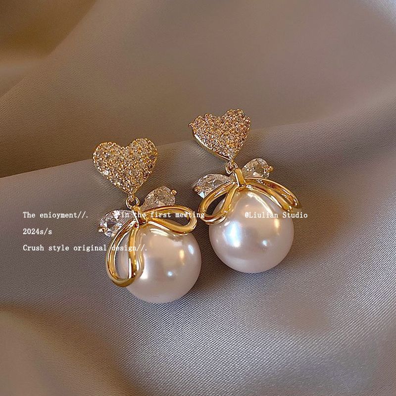 Pearl For Light Luxury Temperament High-grade Earrings