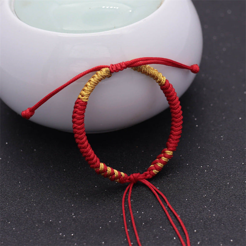 Carrying Strap Matching Red Rope Hand-woven Beads Bracelets