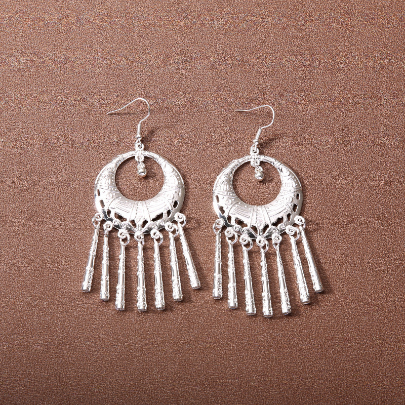 Sier Family Minority Ethnic Style Tourist Attractions Earrings