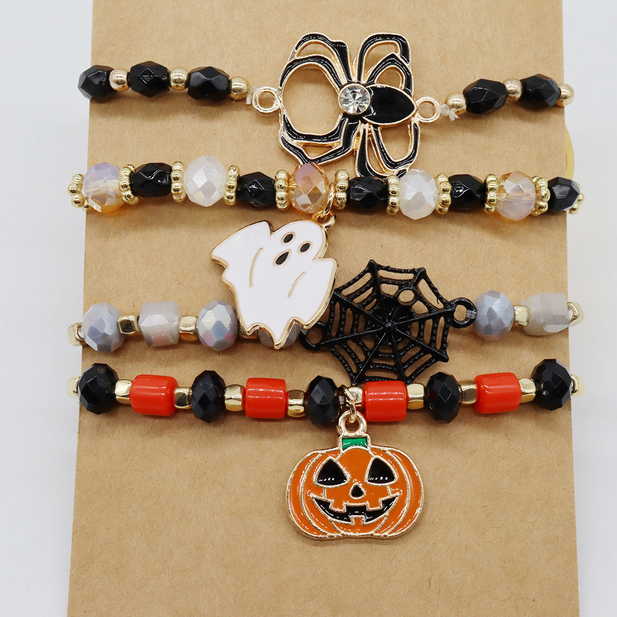 Halloween Stretch Suit Spider Pumpkin Skull Bracelets