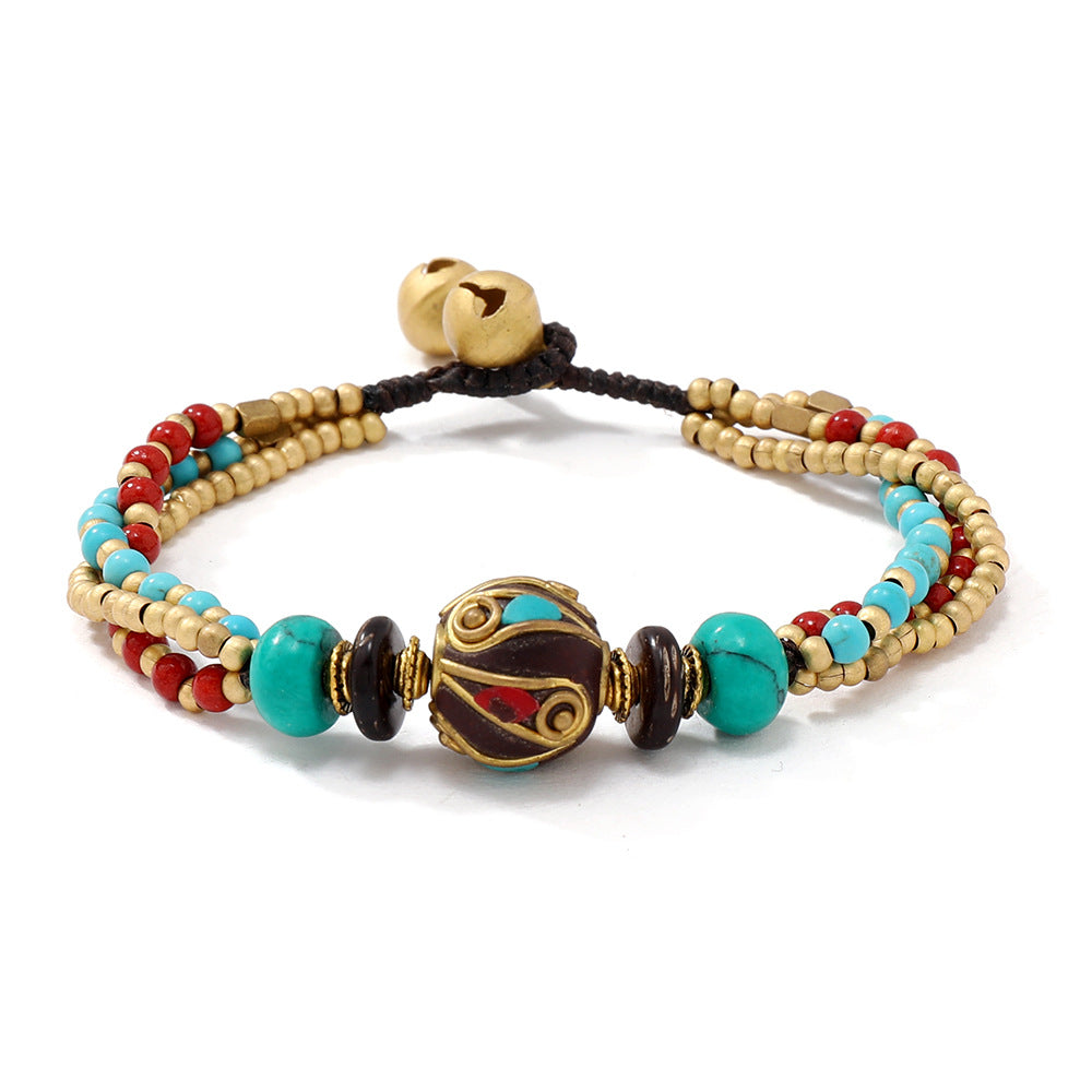 Women's & Men's Ethnic Style Tibetan Nepal Beads Personality Bracelets